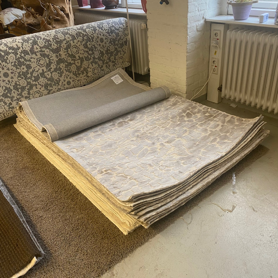 Teppich Creme Grau Steinoptik – Neuware – 120 x 180cm