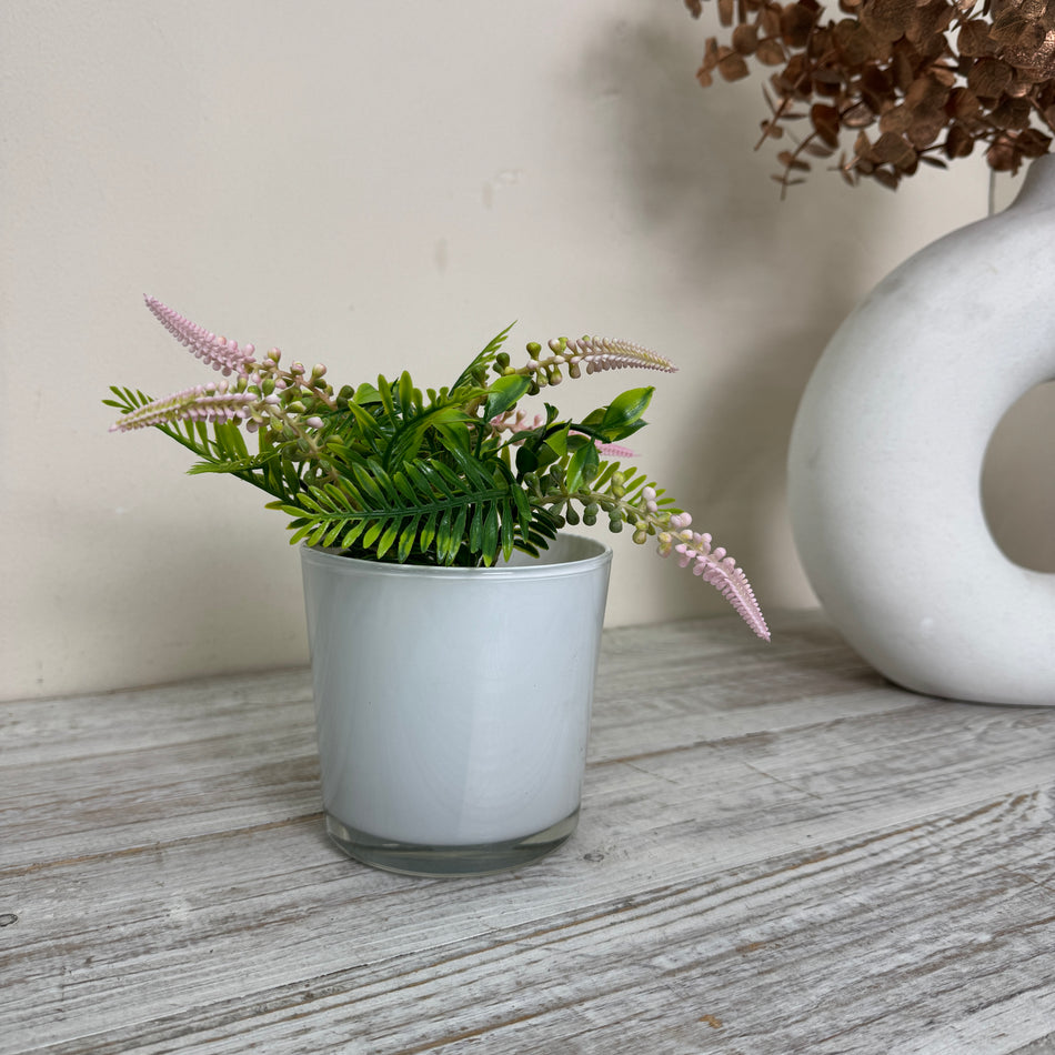 Blumentopf Weiß Glas