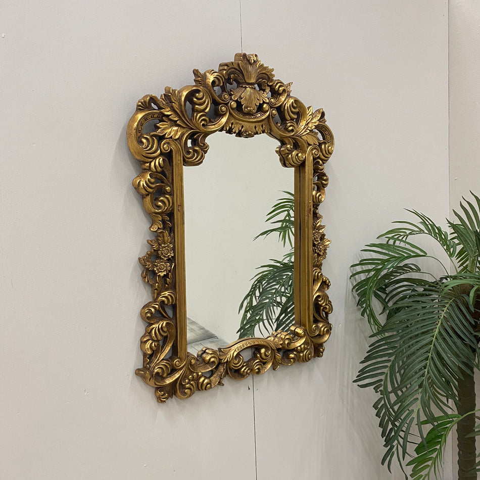 Barock Spiegel Golden Holz Stuck Wandspiegel Gebraucht