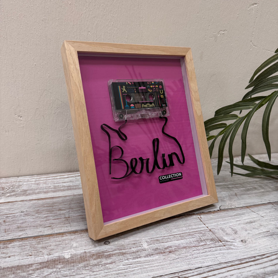 Thomas Klotz Berlin Wandbild Pink Holz Kassetten-Design Kunstobjekt Deko