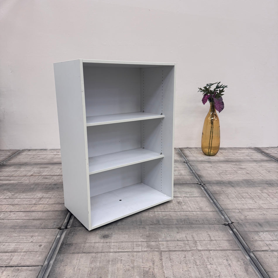 Büro Regal Lichtgrau 80cm Holz Aktenregal 3 OH Gebraucht