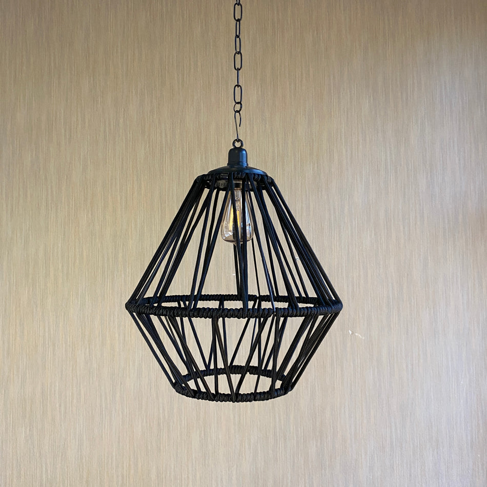 Deckenlampe schwarz Kordel Lampe 47cm