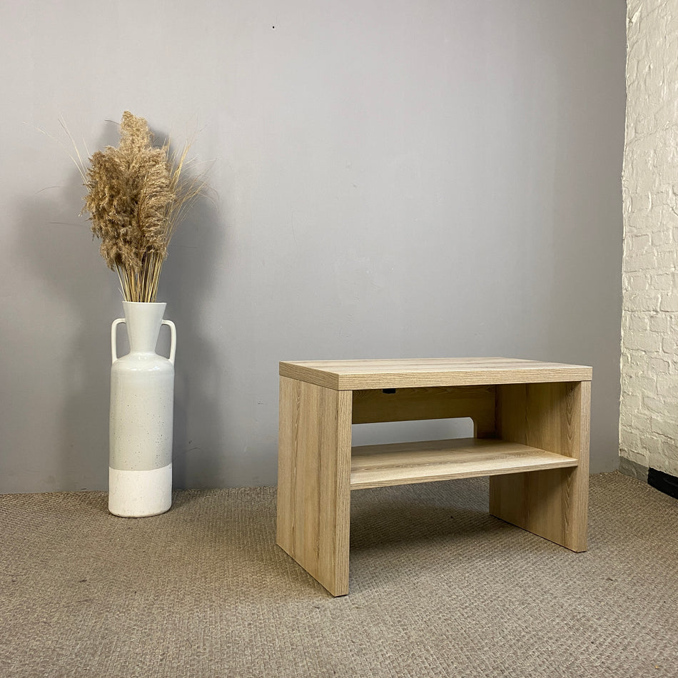 Beistelltisch gebraucht beige Holz Nachttisch TV Lowboard Tisch