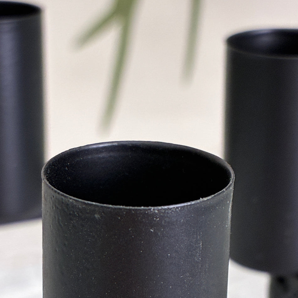 SENZA Kerzenhalter Zig Zag Schwarz Metall 5-flammig Deko Modern