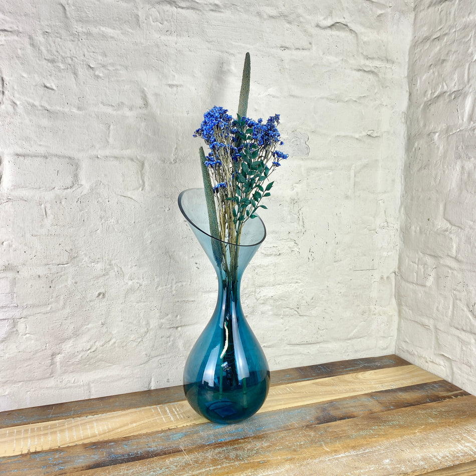 Light & Living Herley Vase blau Glas 42cm Deko Blumenvase