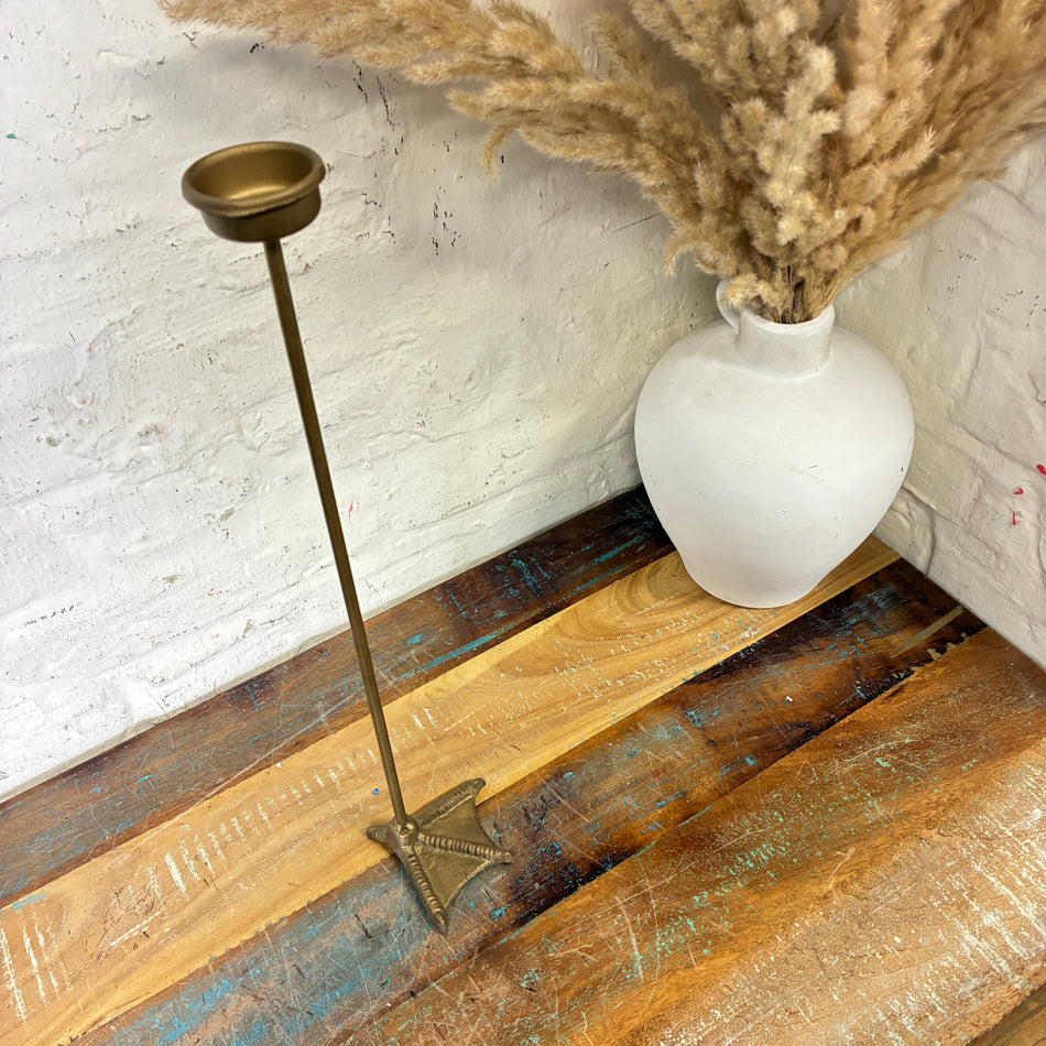 Countryfield Teelichthalter Venturo Vogelfuß goldfarbig Metall 43cm