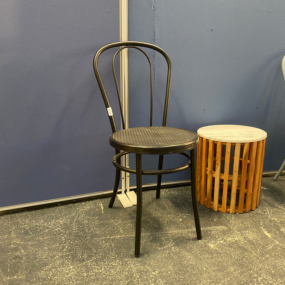 Gartenstuhl schwarz Metall im Thonet Stil