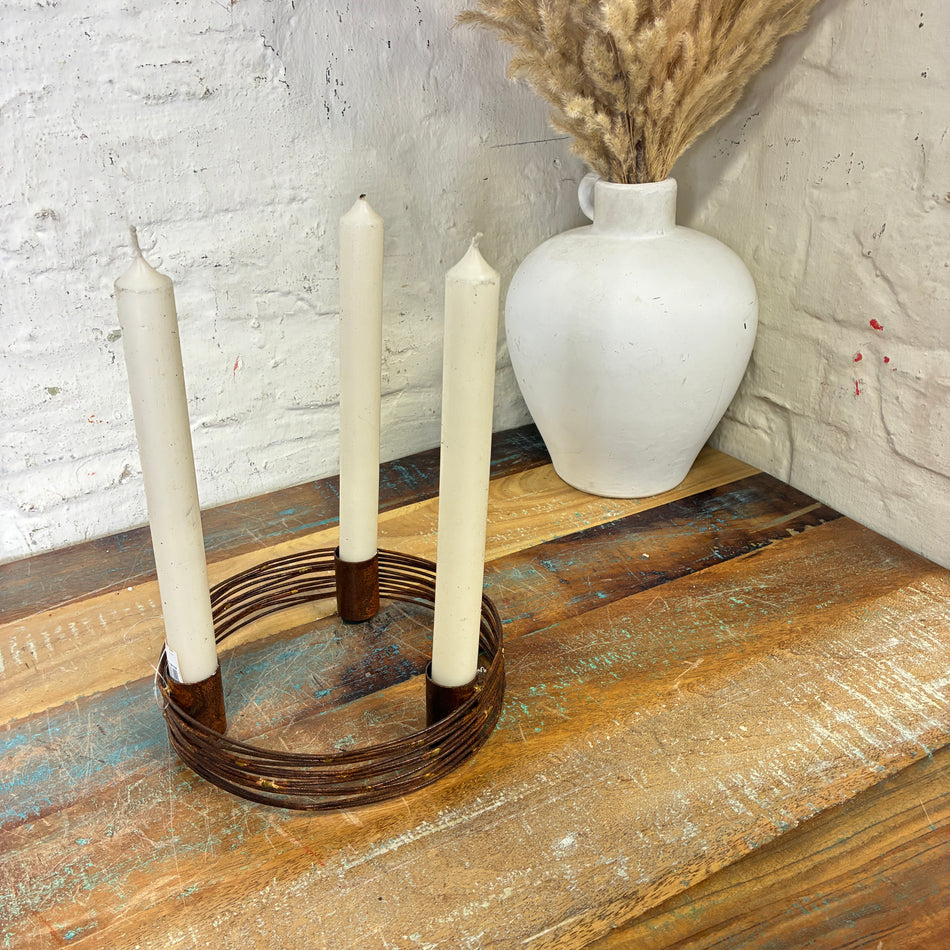 Kerzenleuchter Mirella kupferfarbig Metall 17,5cm