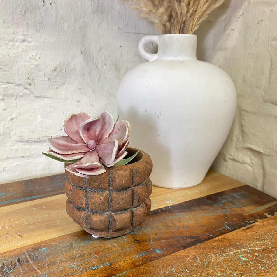 PTMD Blumentopf William braun Kunststoff 9,5cm