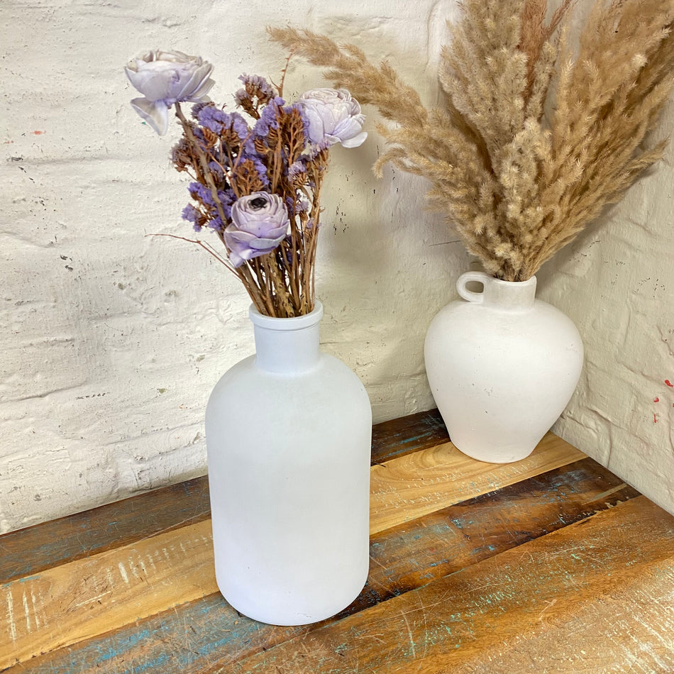 Countryfield Flaschenvase Chany S weiß Glas 27cm Vase