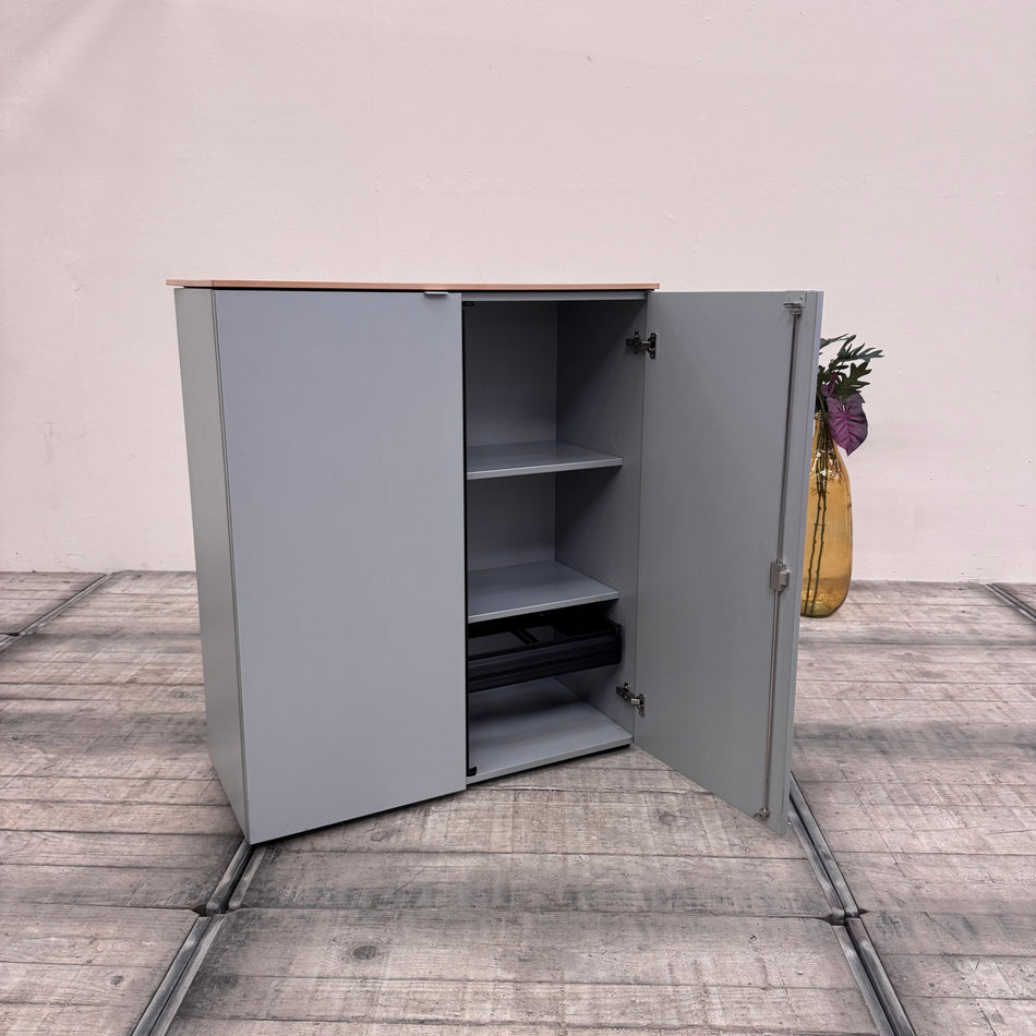 Aktenschrank Highboard mit 2 Schubladen Hängeregister Büro Schrank Gebraucht