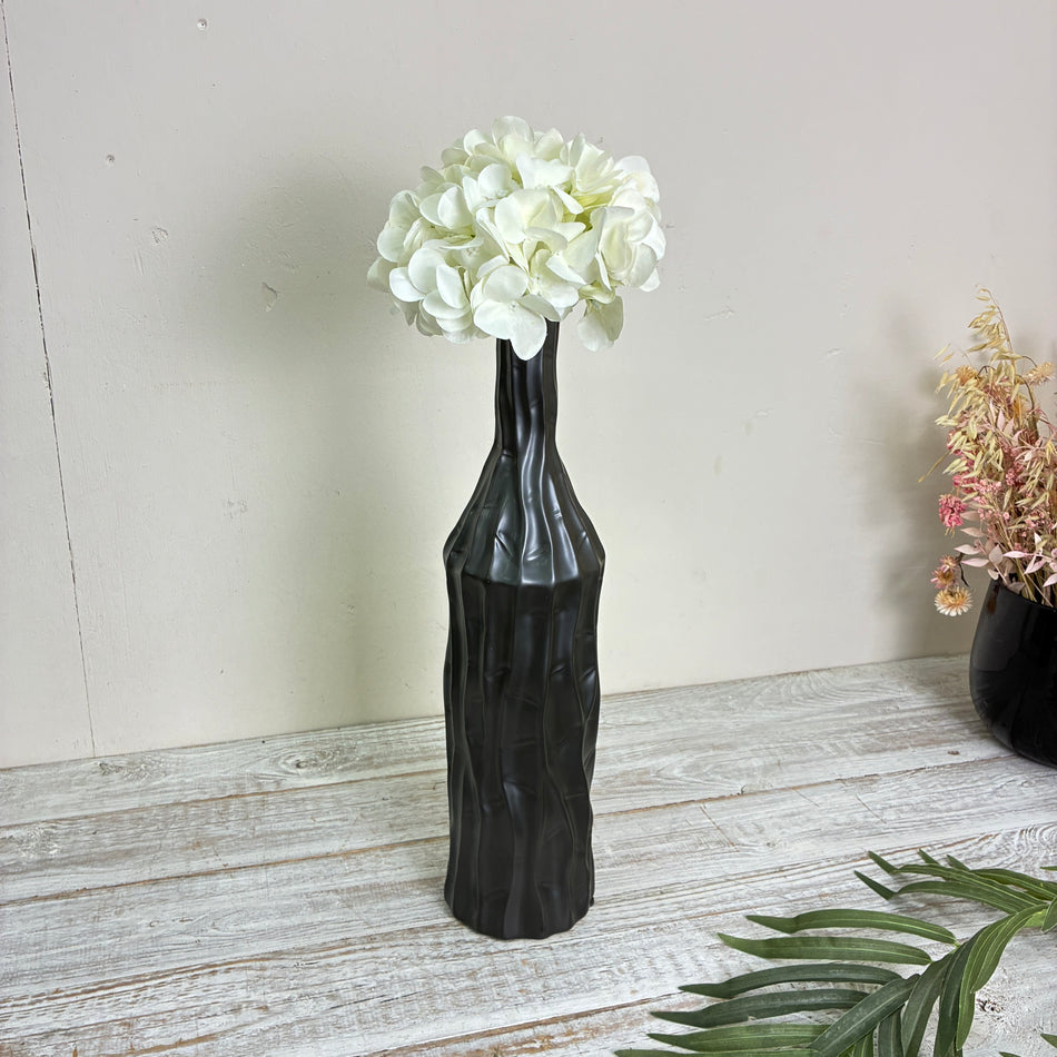 PTMD Vase Finne Flaschenvase Keramik S 47cm Anthrazit Schwarz Deko