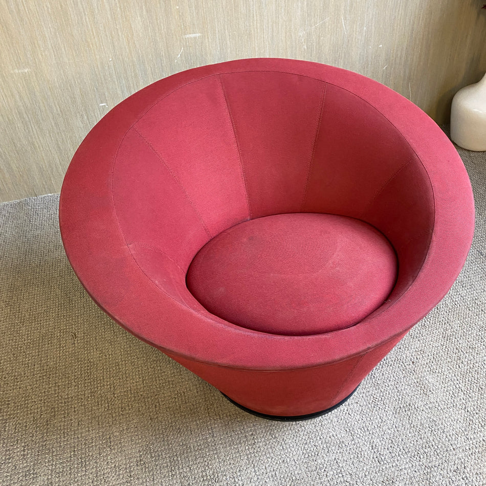 Tacchini Girola Drehsessel Rot Design Sessel gebraucht