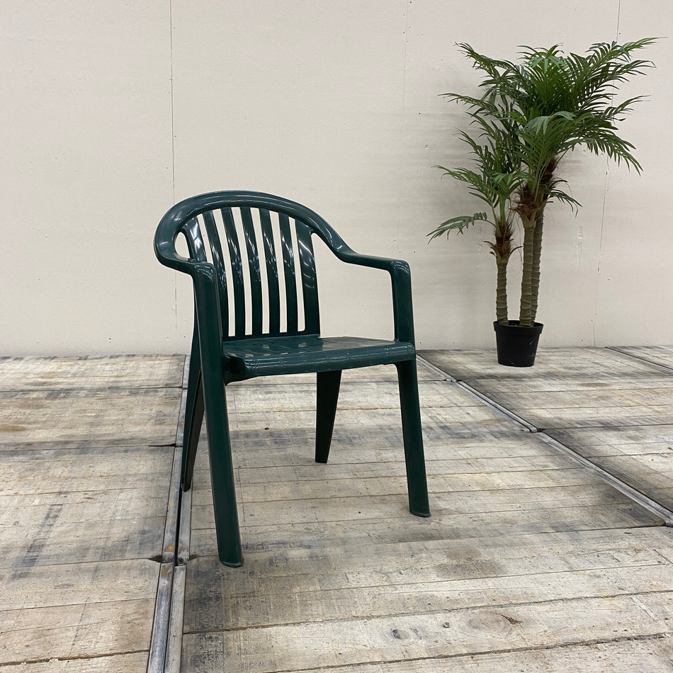 Grosfillex Gartenstuhl Outdoor Grün Kunststoff Stapelbar Stuhl gebraucht