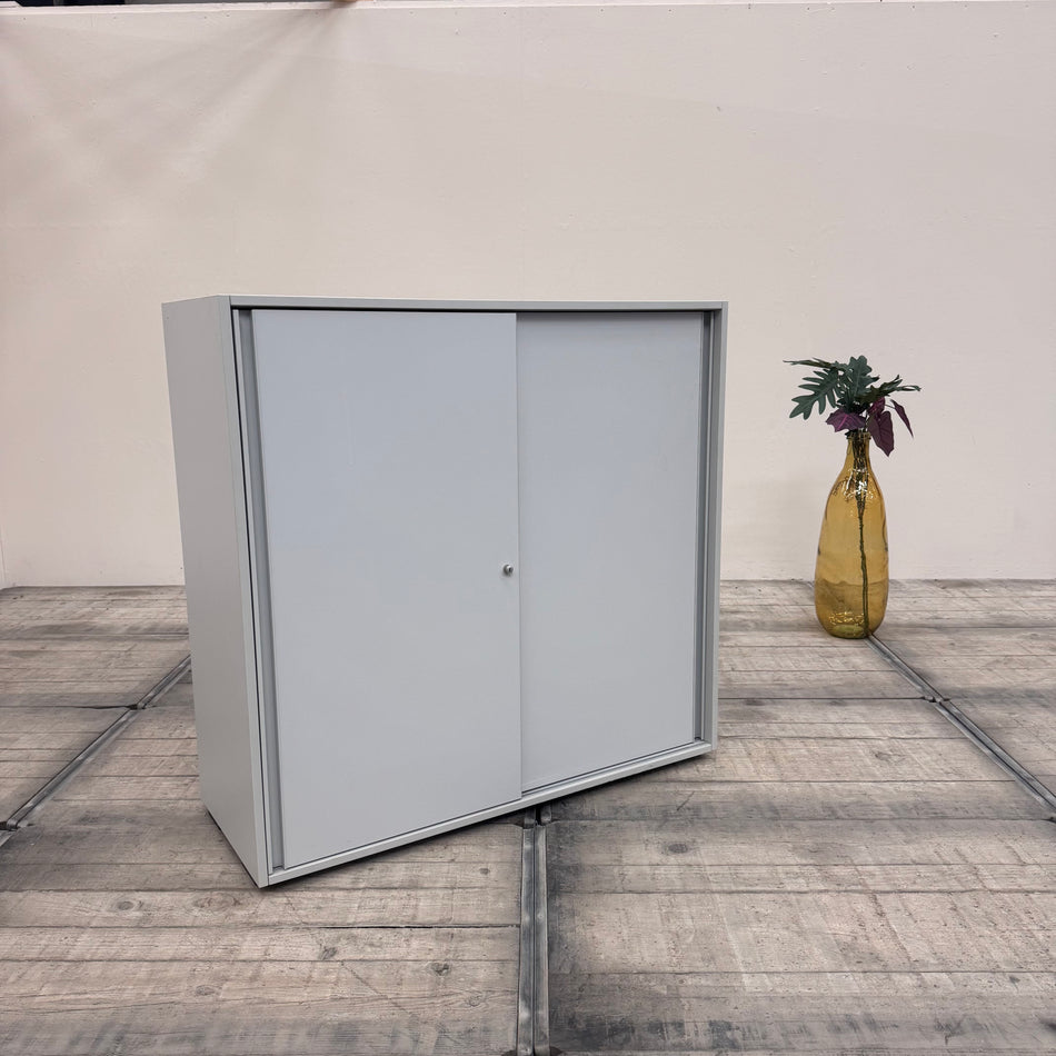Planmöbel Sideboard 120cm 2OH Grau Büro Schrank gebraucht