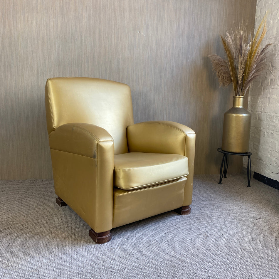 Sessel gebraucht golden gepolstert Armlehnsessel