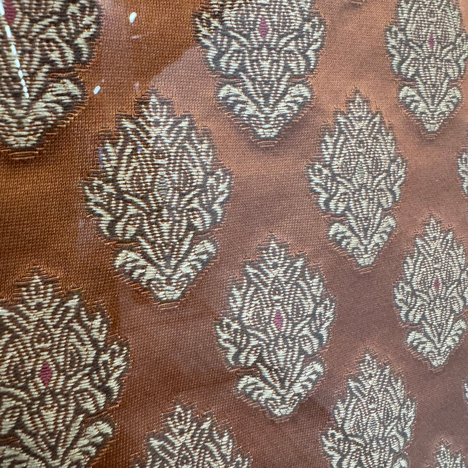 Wandbild Orange Textil Ornament-Muster im Rahmen Deko Gebraucht