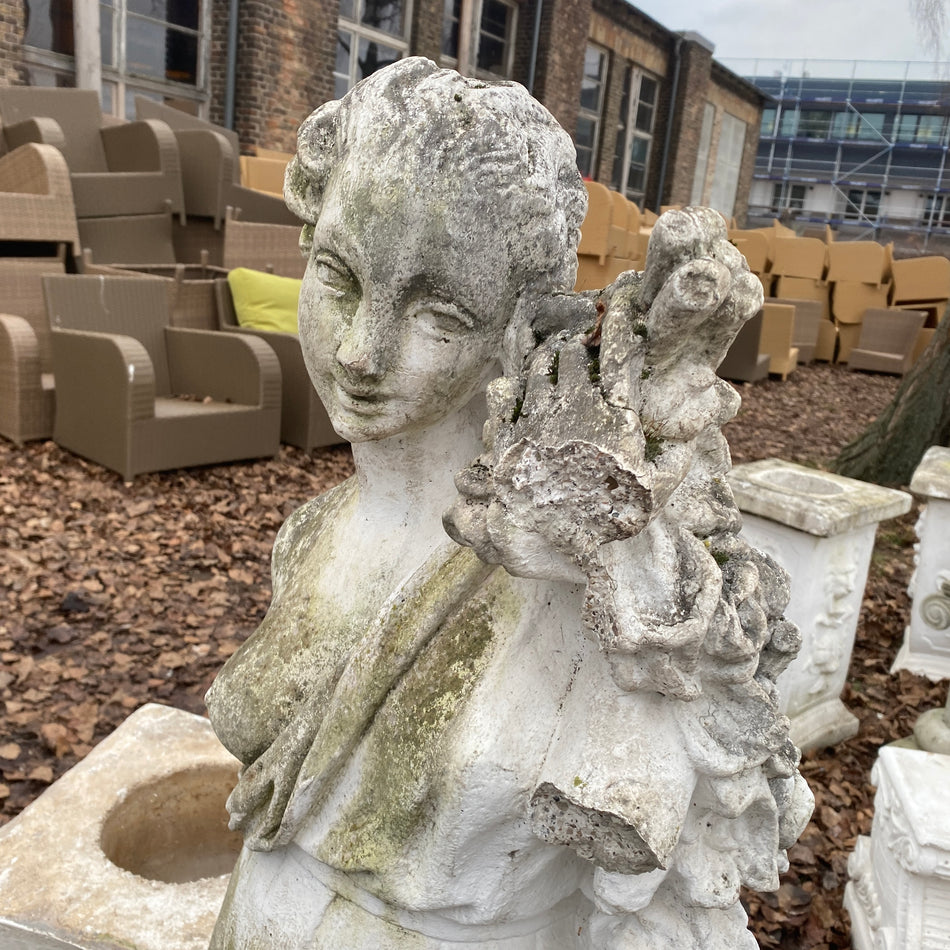 Steindeko weiblich Steinfigur Frauenstatue Garten – Statue gebraucht