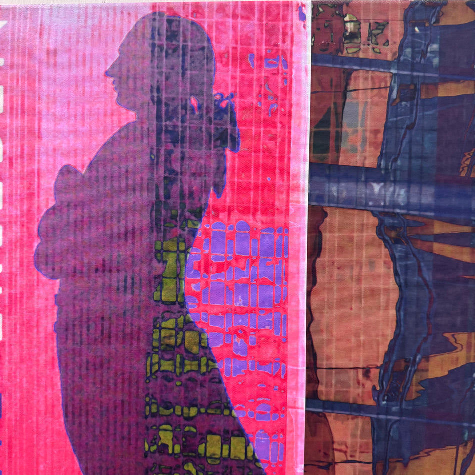 Wandbild 90x90 - Goethes Frankfurt Pink - Fotodruck auf Leinwand Gebraucht