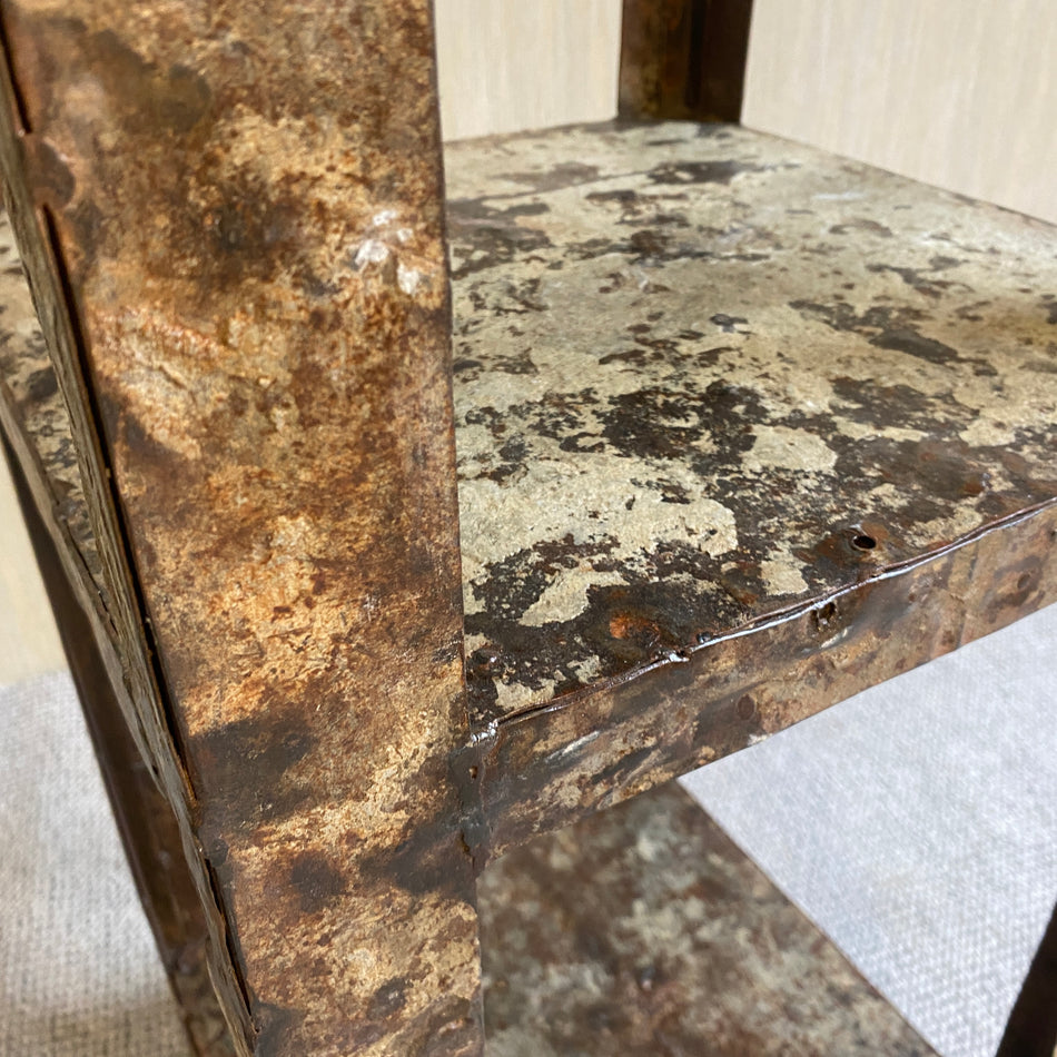 Metallregal Shabby Stil Rost Braun Regal