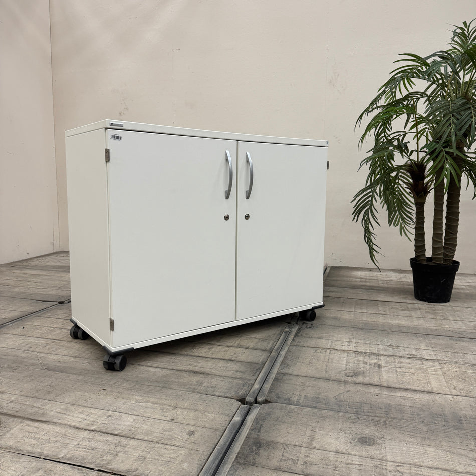 Palmberg Mobiles Caddy Sideboard Rollcontainer Weiß Büro Schrank Gebraucht