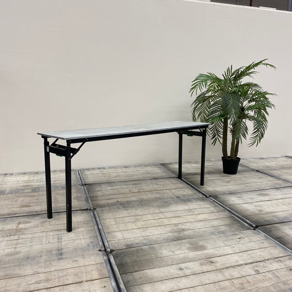 Burgess Klapptisch Grau Metall Schmal 183cm Tisch Gebraucht