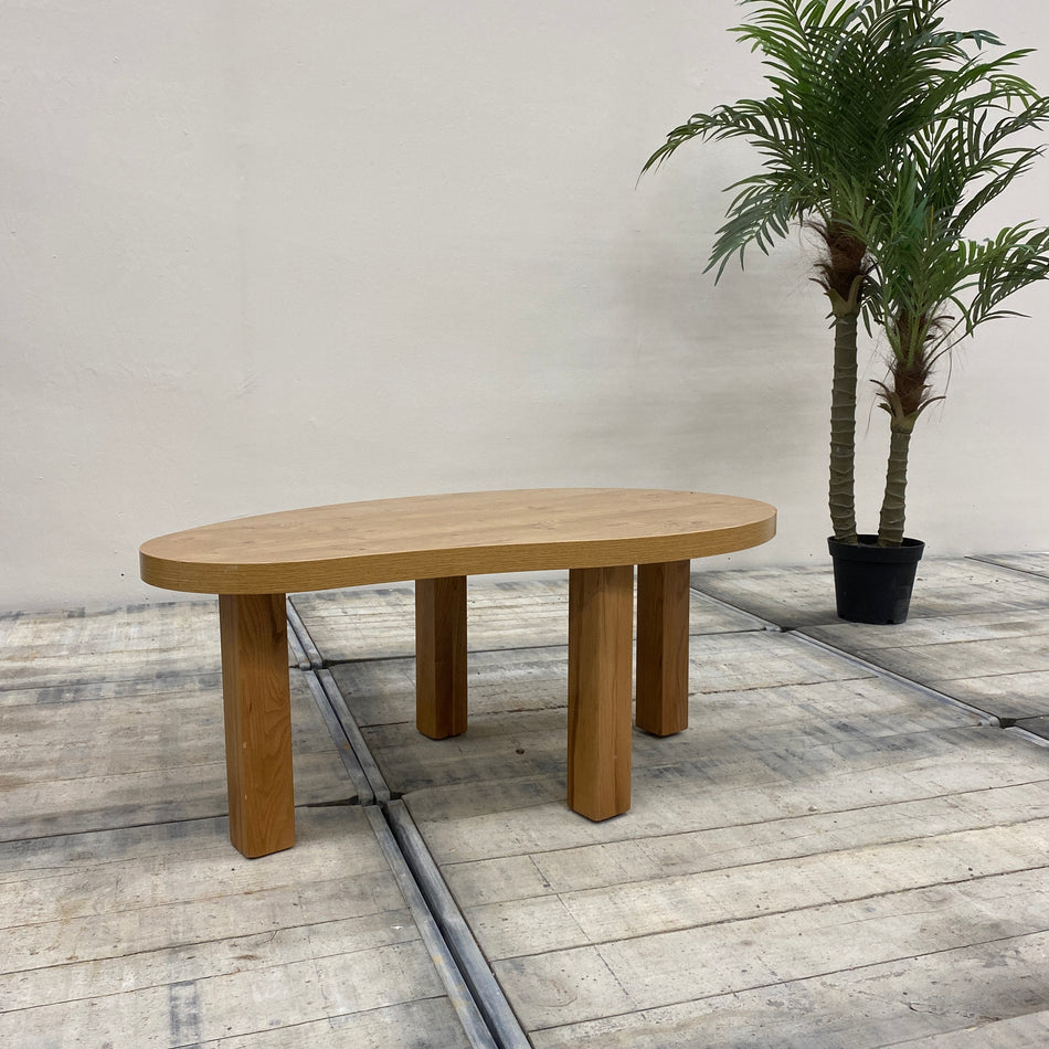 Couchtisch Eiche Nierenform Design Tisch gebraucht