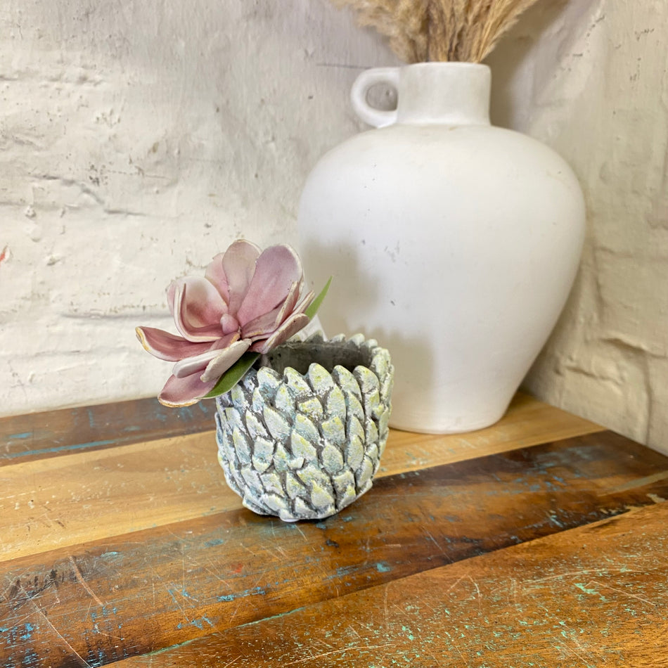 PTMD Blumentopf Storma XS grau Kunststoff 9cm