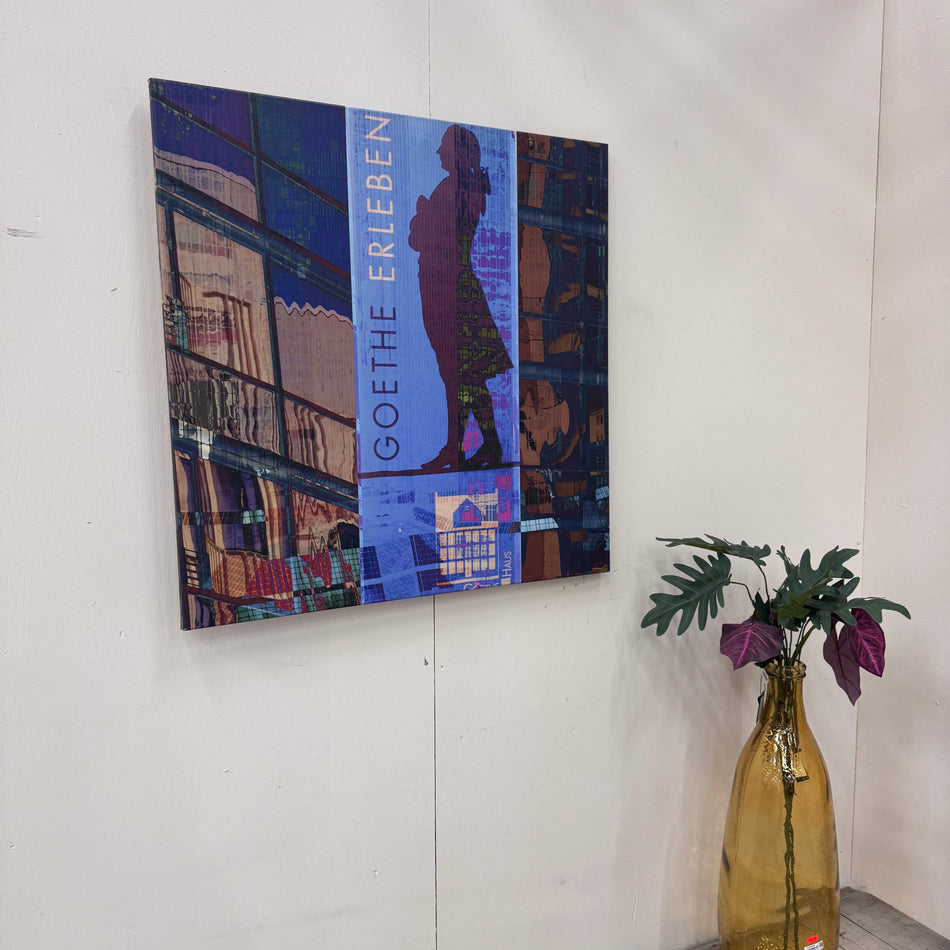 Wandbild 90x90 - Goethes Frankfurt Blau - Fotodruck auf Leinwand Gebraucht