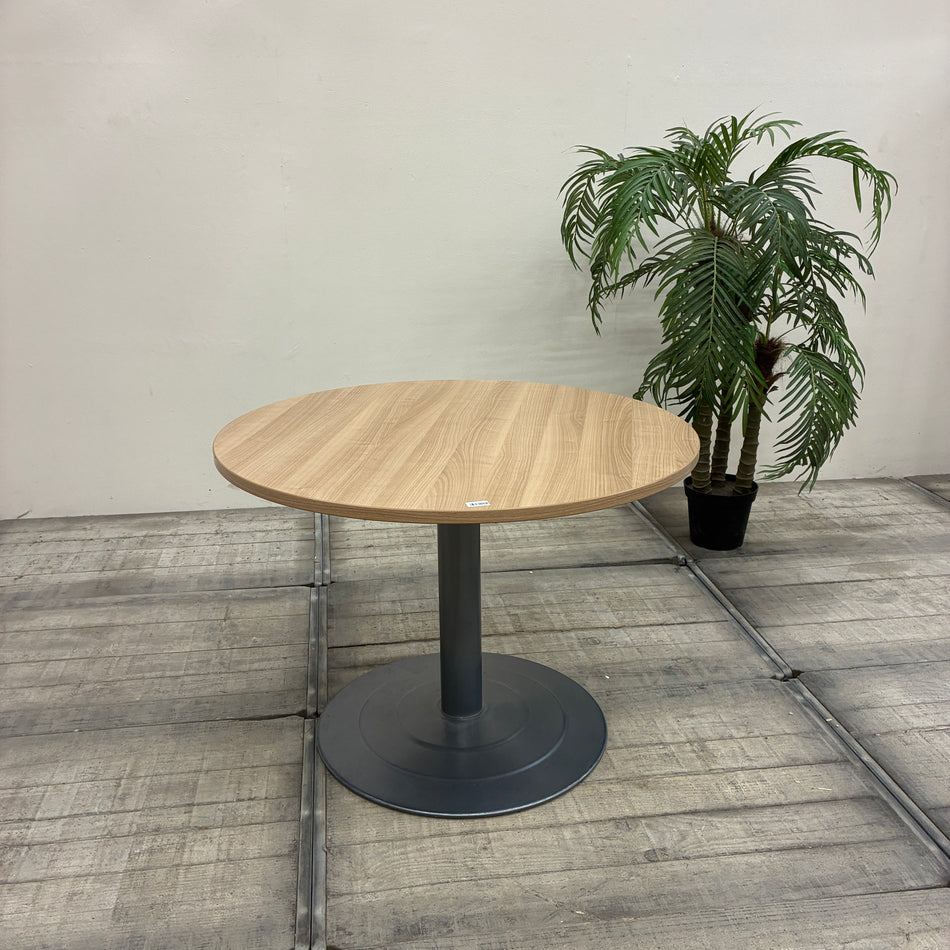 Werndl Steelcase Bistrotisch Rund Besprechungstisch Holzdekor Anthrazit Büro Tisch Gebraucht