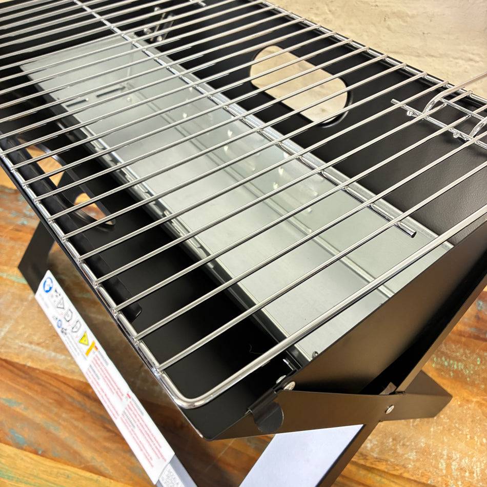 BBQ Picknick Iklapbaar Tischgrill schwarz Metall