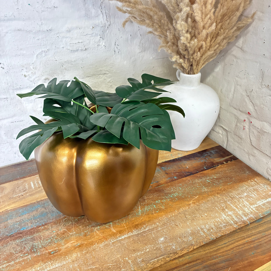 Light & Living Vase Bellpepper antik bronzefarben Kunststoff 25cm
