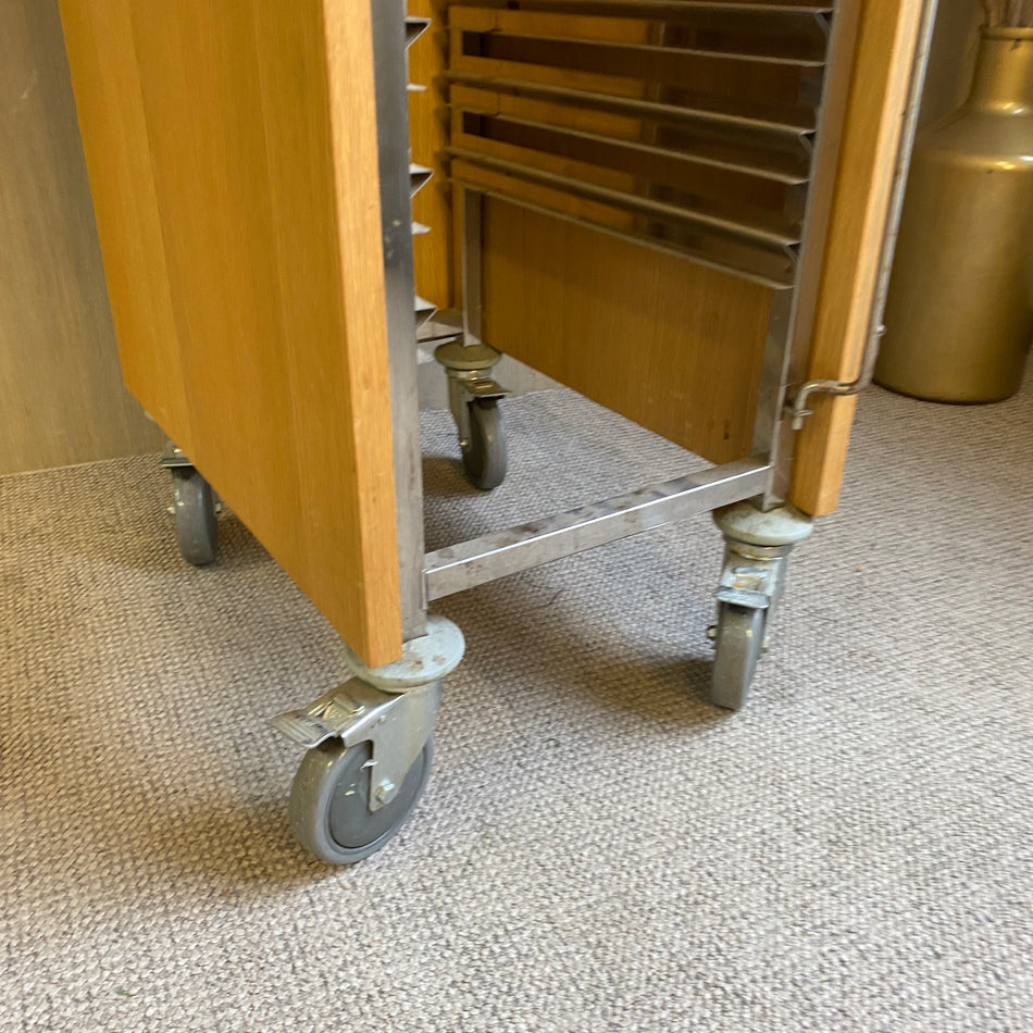 Tablettwagen gebraucht Eiche Furnier 175cm Gastro