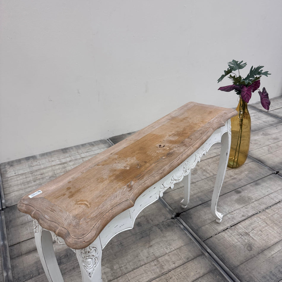 Mirabeau Konsolentisch Weiß Eiche Holz Tisch Gebraucht