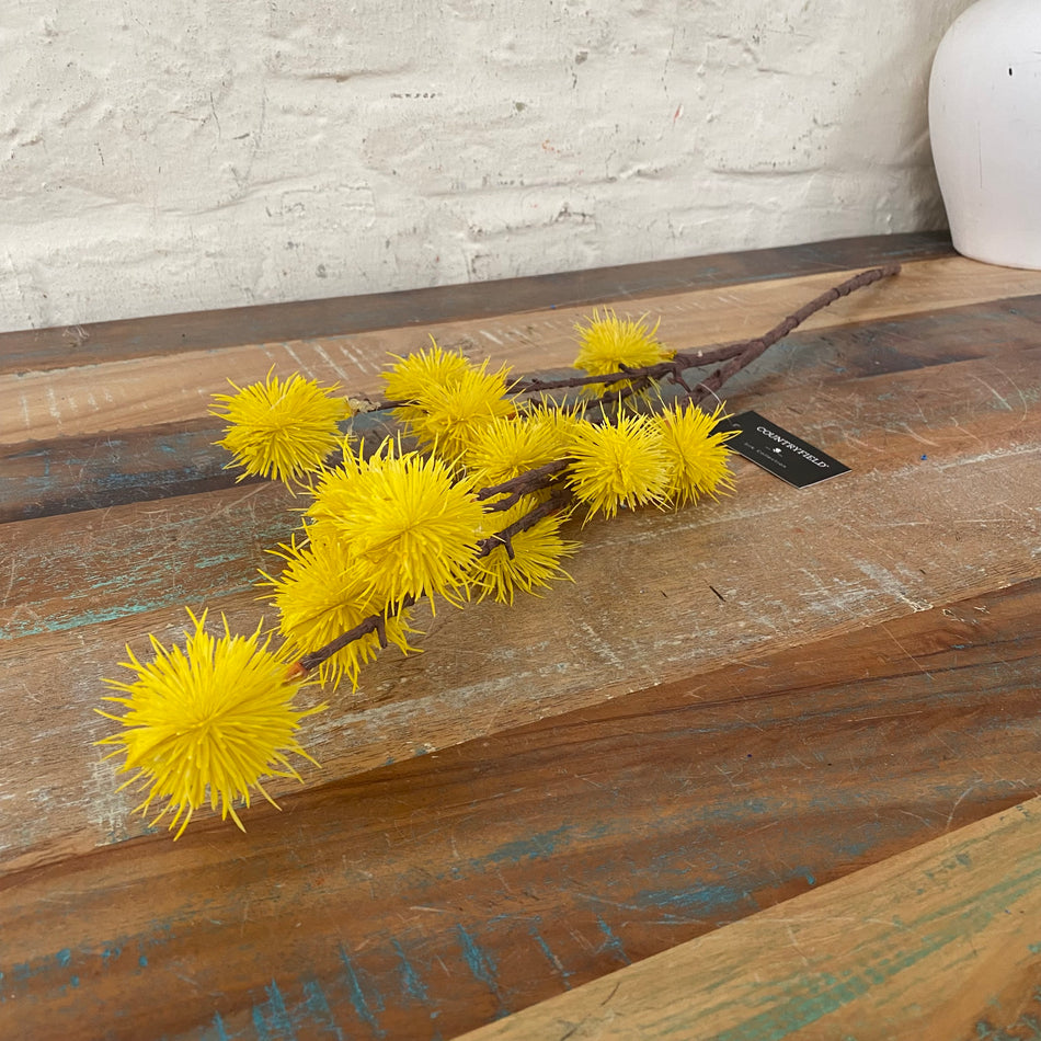 Countryfield Dekoblume Kunstzweig Allium Ursinum gelb Kunststoff Dekoartikel