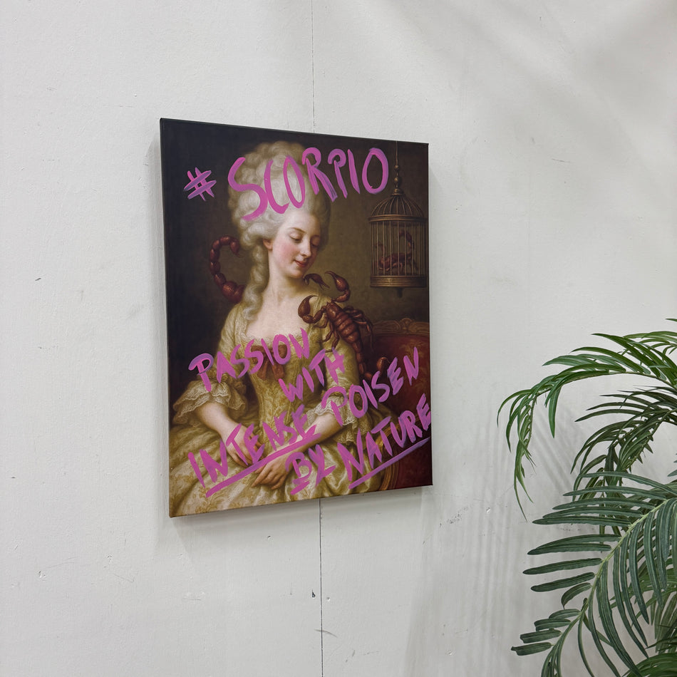 Thomas Klotz “SCORPIO” Pop Art Canvas Wall Art, Baroque & Graffiti Style