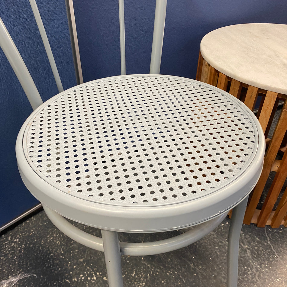 Gartenstuhl hellblau Metall im Thonet Stil