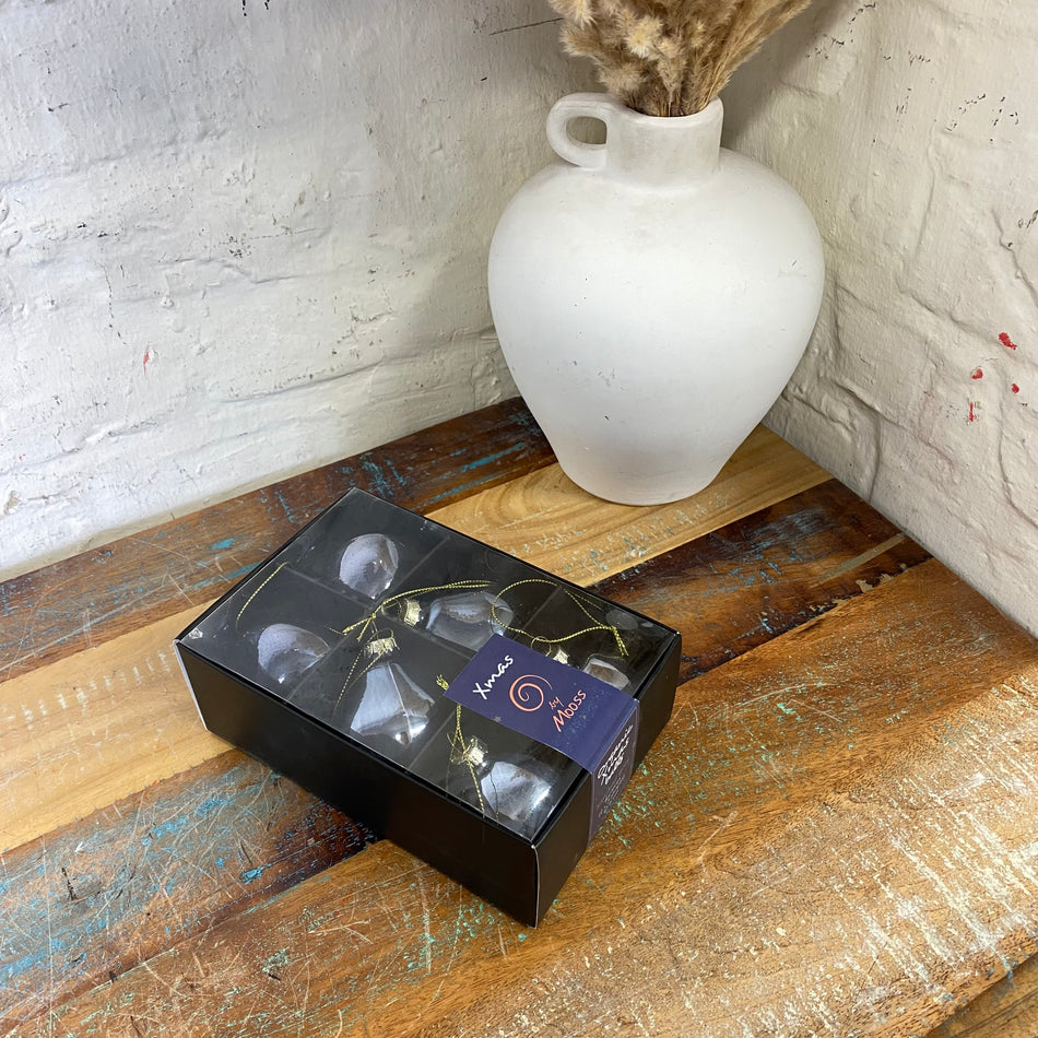 Xmas by Moos Christbaumkugeln grau 6cm 6 Stück