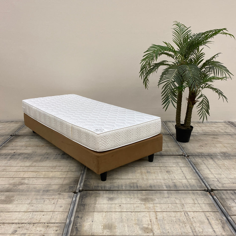 Boxspringbett 90x200 Braun Inkl. Federkern Matratze Bett Gebraucht