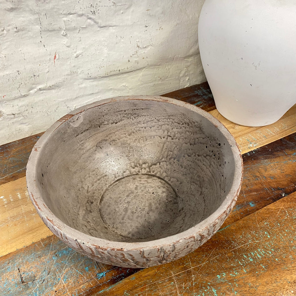 Arica Blumentopf braun Zement 20cm