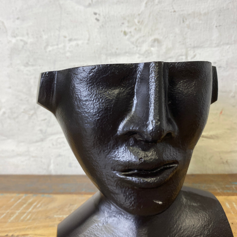 Vase Blumenvase Dekoschale Dekovase Rostro Schwarz 17 cm