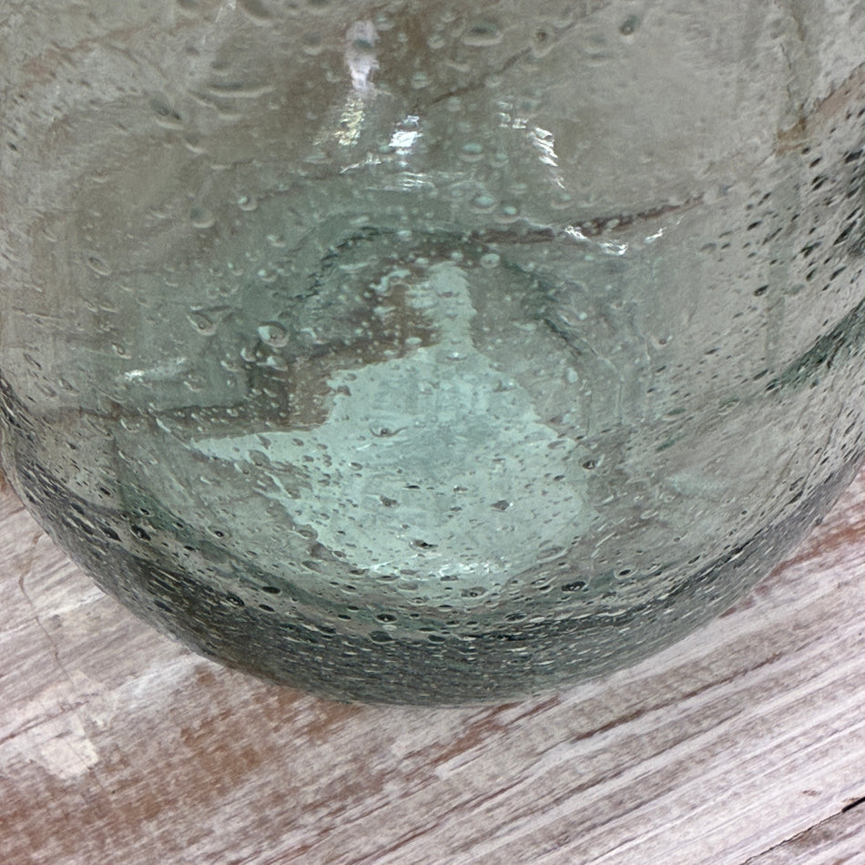 Vase Grün Glas Vintage Deko Vase Altglas Flasche 40cm