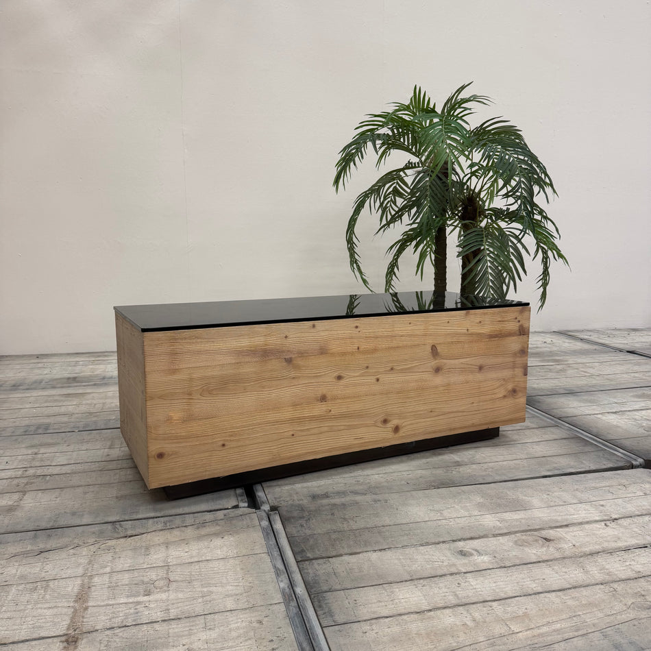 Lowboard Braun Schwarz Holz TV Board Couchtisch Gebraucht