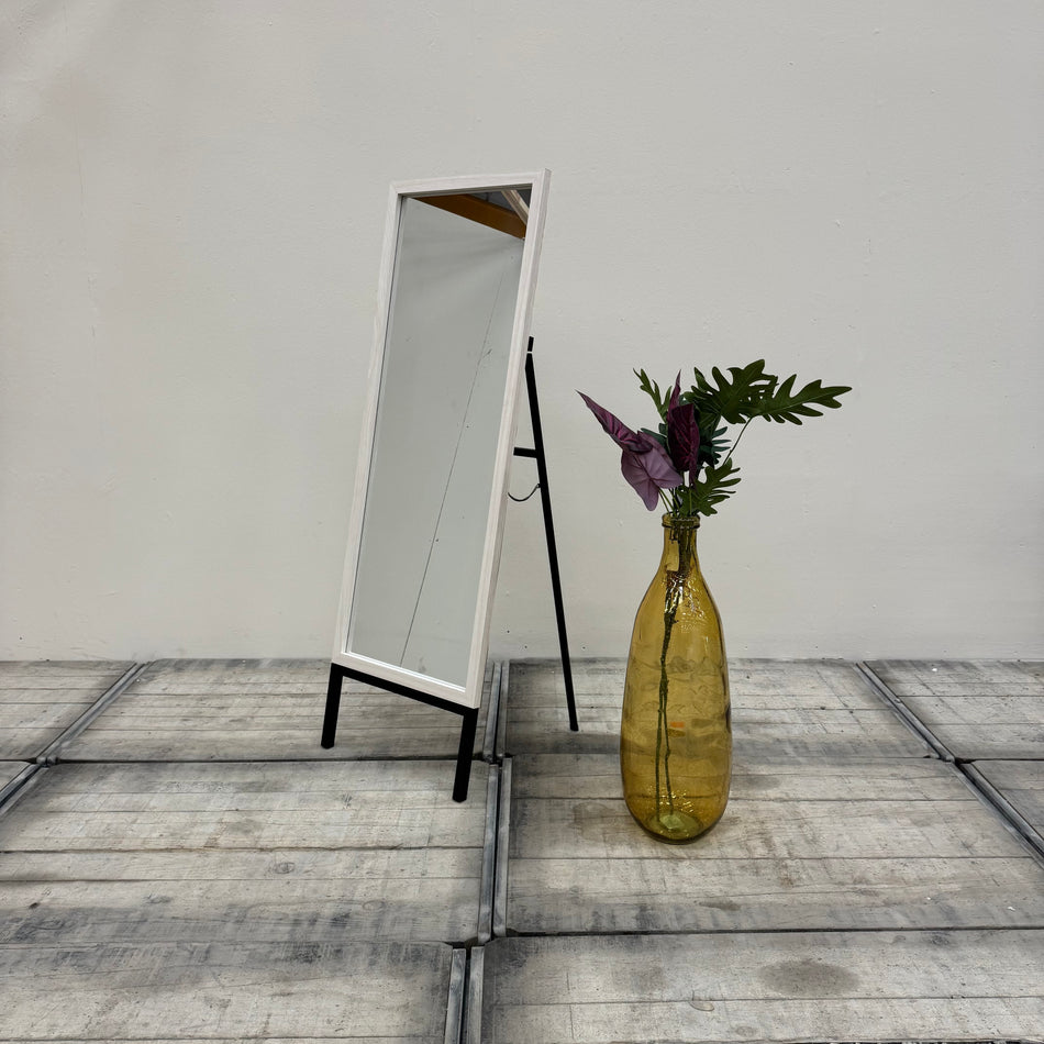 Len-Fra Ganzkörperspiegel Beige Holz Standspiegel Spiegel Deko