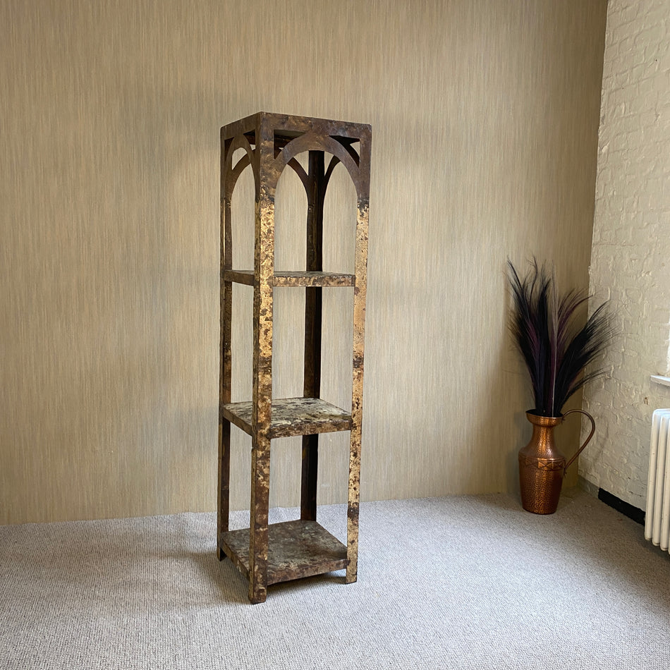 Metallregal Shabby Stil Rost Braun Regal