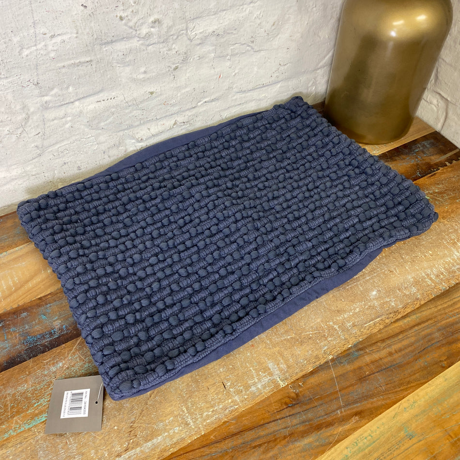 Kissenbezug Blau Struktur Dekokissen Neu 35x55