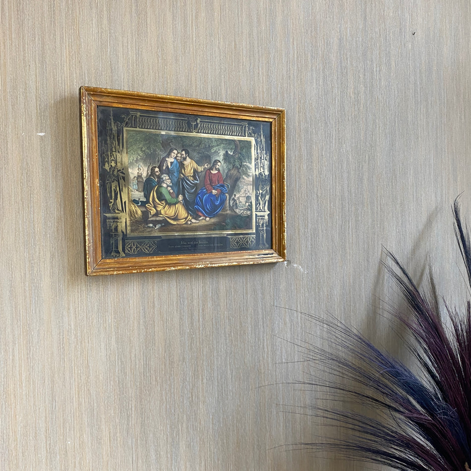 Jesu weint über Jerusalem Kunstdruck Wandbild Holzrahmen