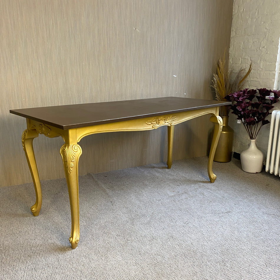 Barock Konsolentisch Gold mit dunkler Platte – elegant & massiv – Tisch gebraucht
