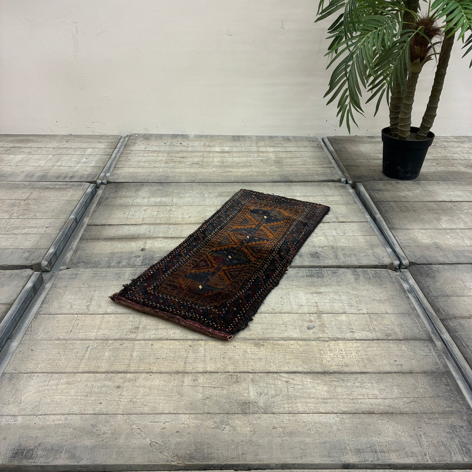 Orientalischer Teppich Vintage 42x97 Gemustert Gebetsteppich
