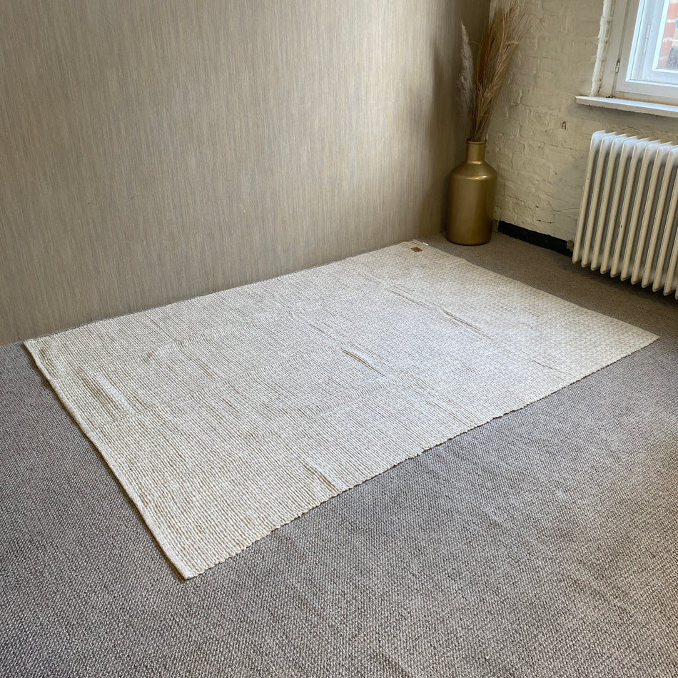 Lesli Living Esquina Teppich beige recycelte Baumwolle 140x200